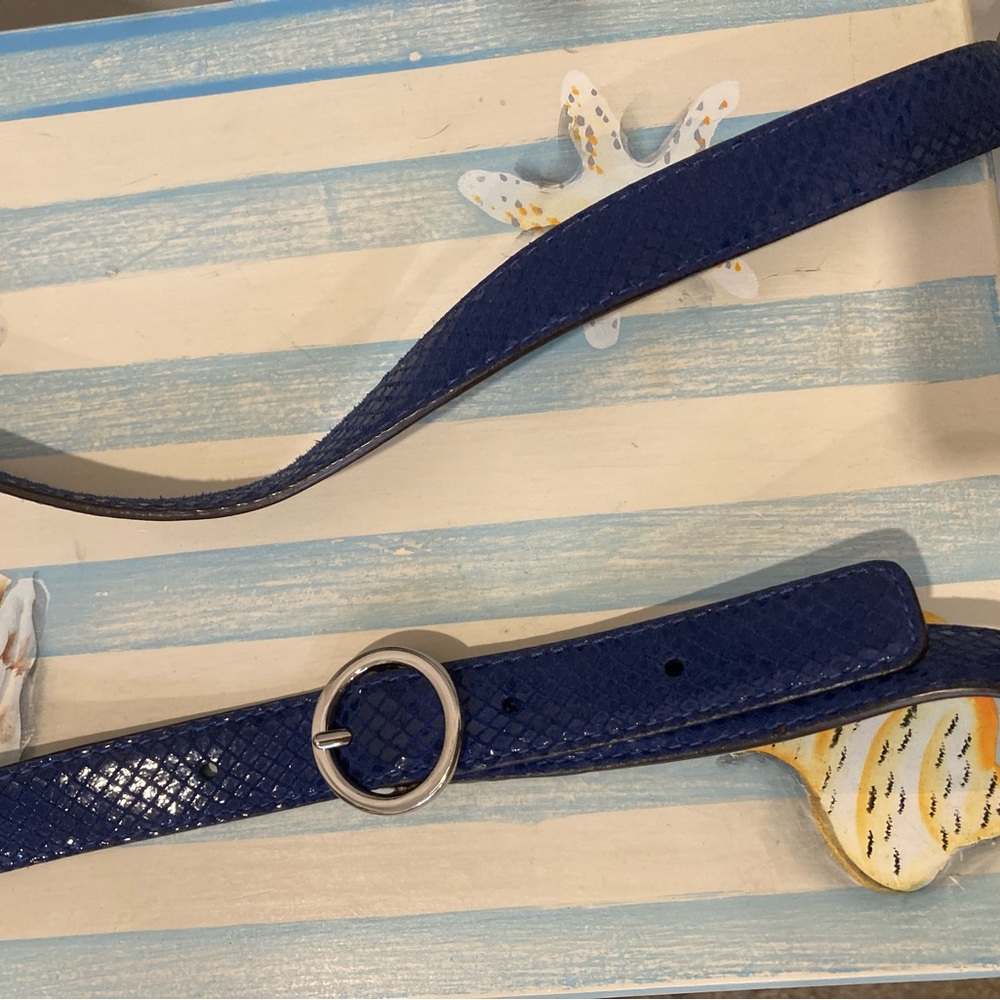 Coach Penelope Royal Blue Leather and Snake Embossed Crossbody Bag - Picture 15 of 15